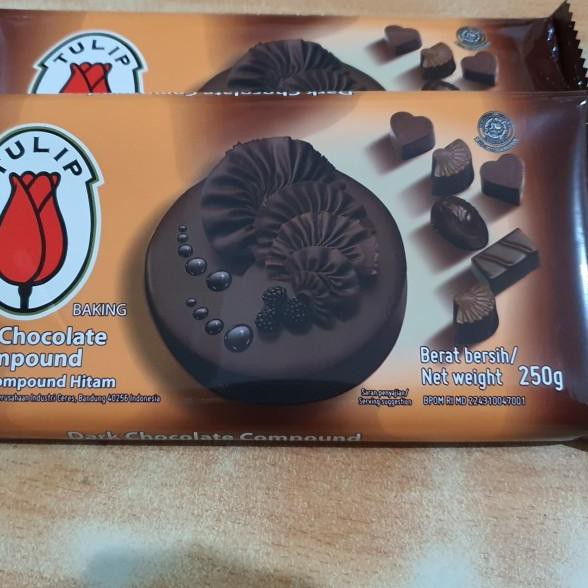 

☜ Tulip Dark compound 250 gr chocolate / dcc coklat ♠