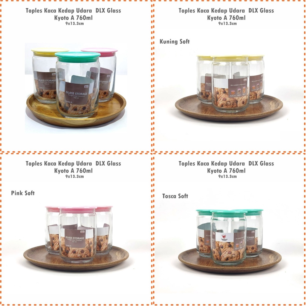 [SET 3 PCS] Toples Kaca DLX  Glass Kyoto A