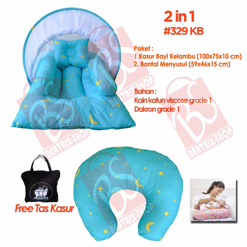 lha baby paket kasur bayi dan Bansui bantal menyusui nursing pillow termurah