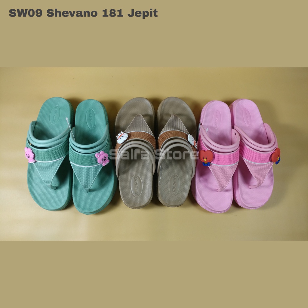 Sandal Wanita Original Shevano 181 Sandal Wedges Murah Sandal Wanita Murah Bahan Karet Phylon Premium Empuk Lentur Nyaman