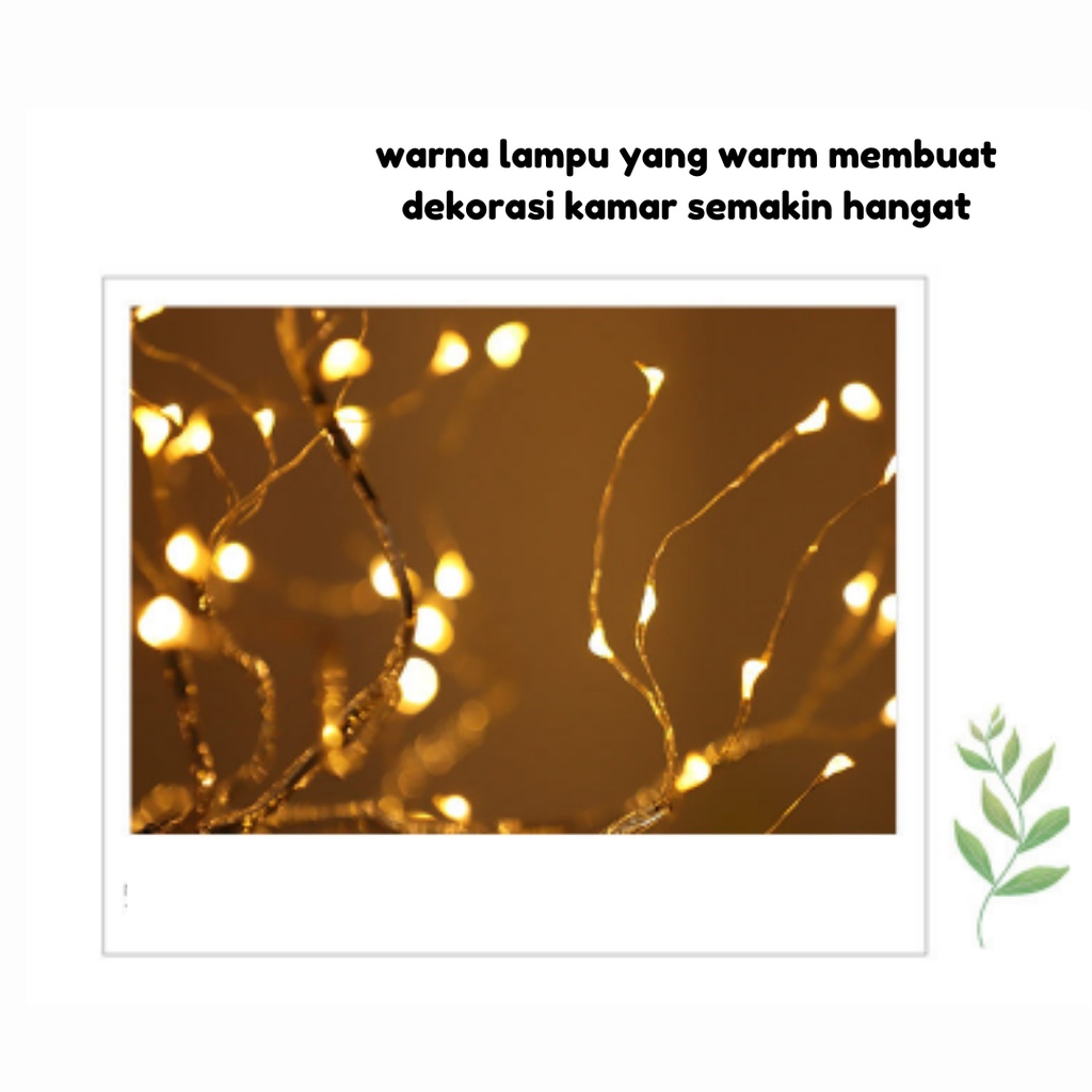 Lampu Tidur Model Pohon Ranting Unik Colokan USB / Tenaga Baterai Dekorasi Kamar Kawat Tumblr LED [READY STOCK]