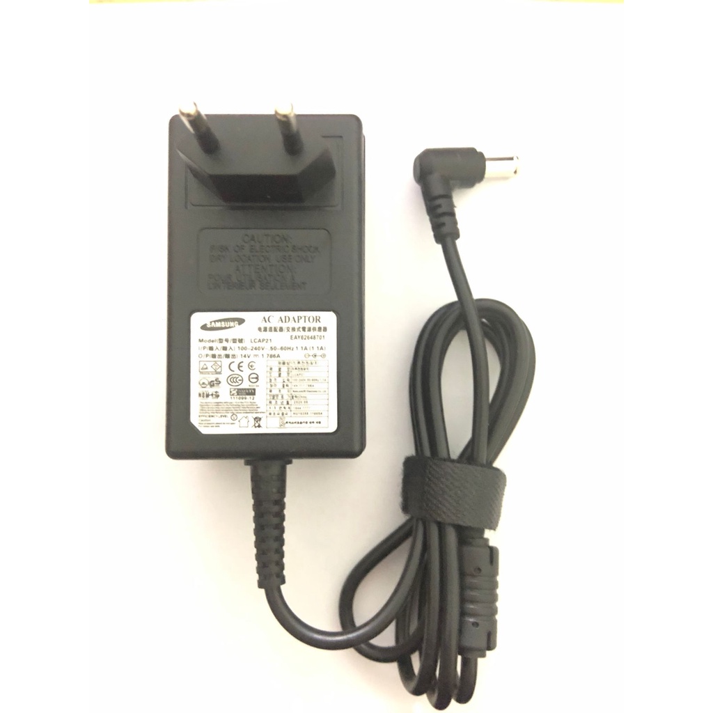 Charger adaptor Lcd monitor 14v 1.786a Dc 6.5x4.4 mm for samsung LCAP21 - adapter led tv jack jarum