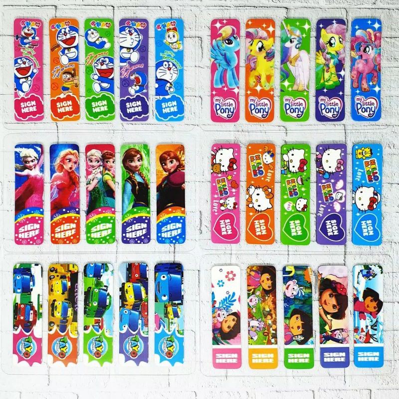 

12pak=1200pcs Pembatas plastik berhologram