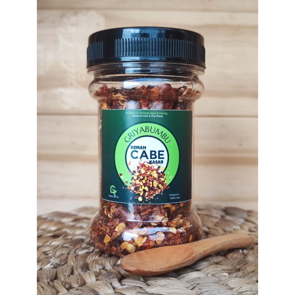 

Griya Bumbu Rasa Rempah Chili Flakes Remah Cabe Pedas Kasar Bubuk Bumbu Dapur 50g
