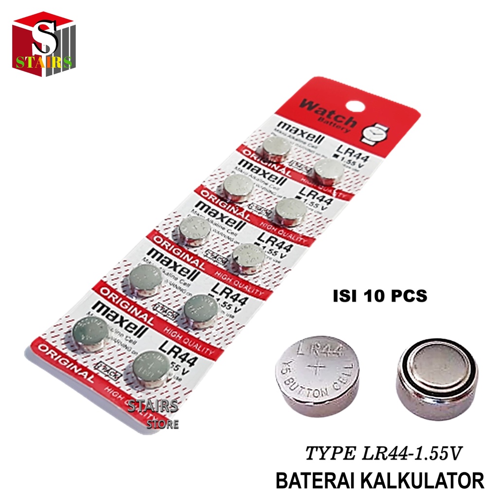 Baterai Kancing/Kalkulator Micro Alkaline LR44 Isi 10pcs