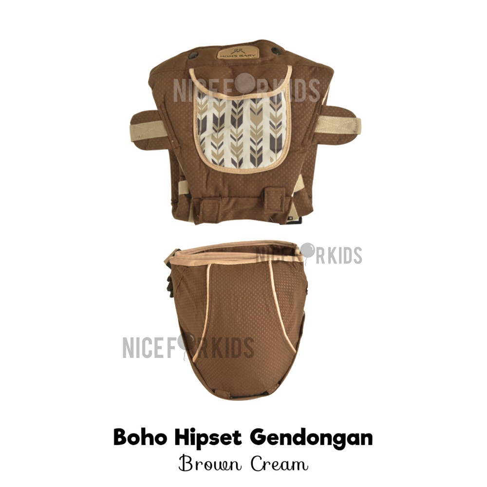 Mom's Baby Gendongan Bayi Baby Carrier Hipseat Boho Series 7 in 1 MBG2026 / Gendongan Bayi Depan Duduk