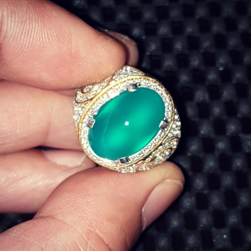 batu bacan gulau hq mewah ring perak