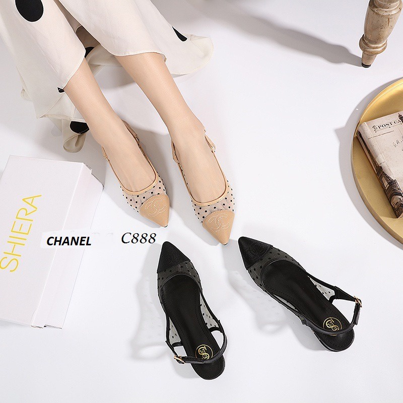 SEPATU SLINGBACK BLOCK HEELS SHOES C888