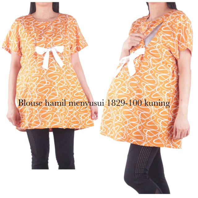 Baju hamil blus hamil dan menyusui 1829 kuning