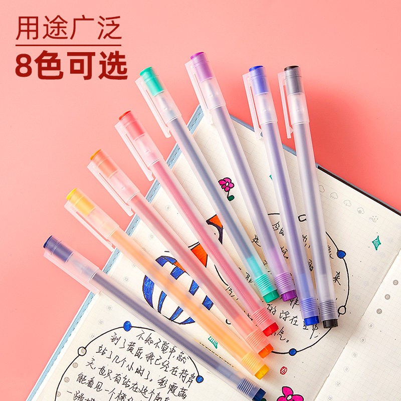 

Deli Color Gel Pen / Pulpen Gel 8 Warna Needle Tip 0.5mm A119