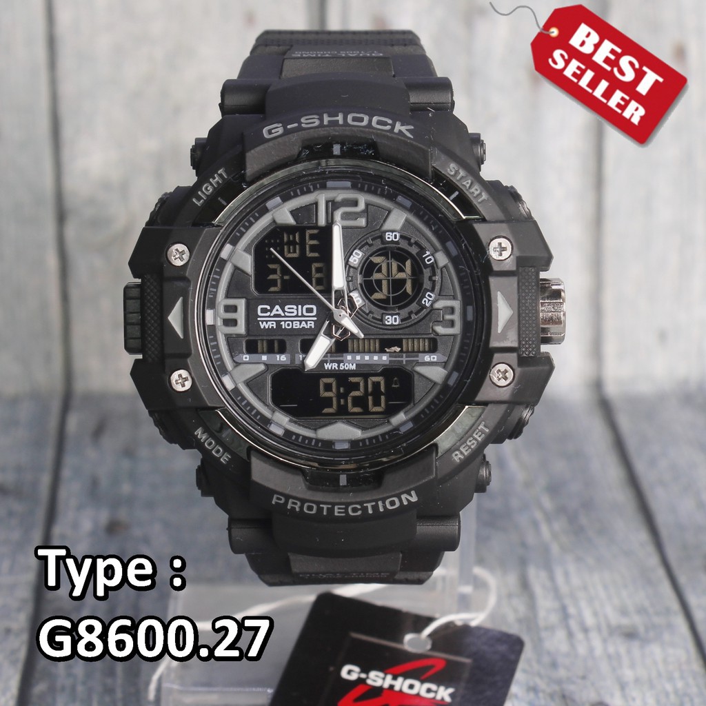 MODEL TERBARU  G Shock CASIO G8600 Edisi Army Full Black Hitam Simple digital Grade Original