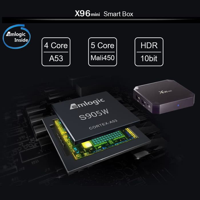 Smart TV Box X96 Mini RAM 2GB ROM 16GB Full not Mi Stick X96 mi box himedia h96 2GB+16GB