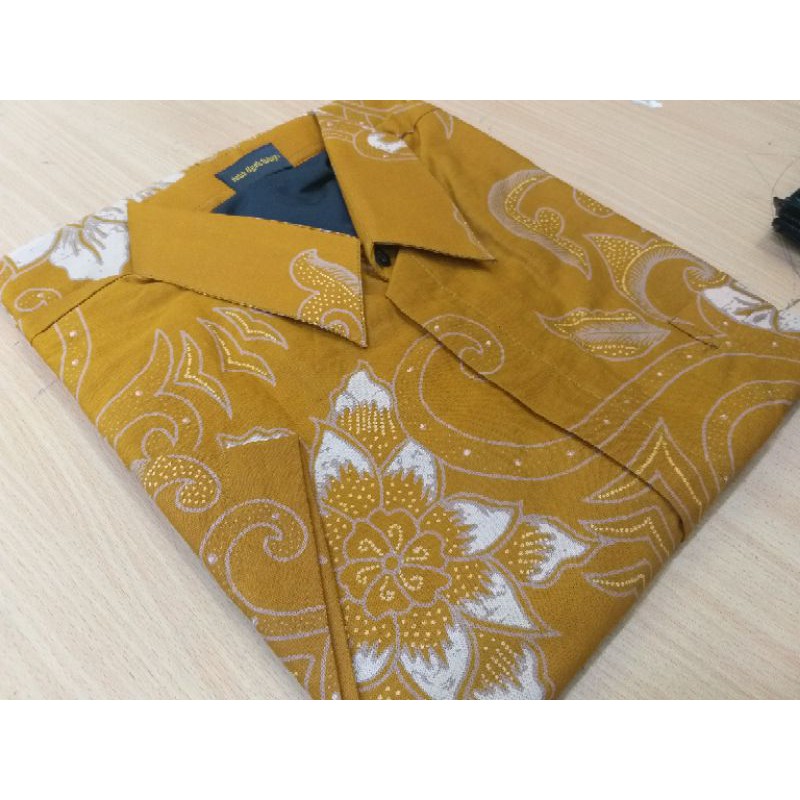 KUSUMO JATI BAJU kemeja batik pria KUNING KUNYIT lengan panjang terbaru ORIGINAL lengan panjang modern PREMIUM NGUDI