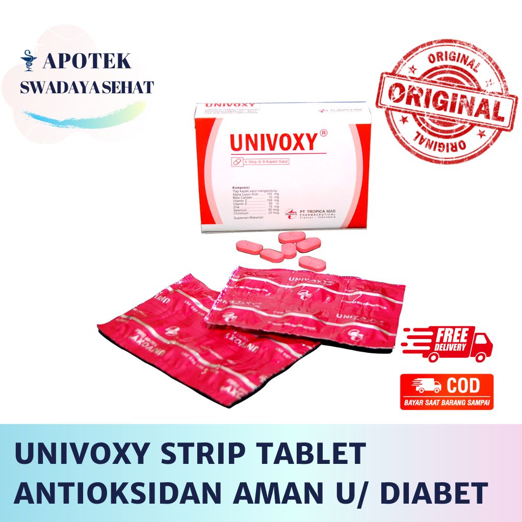 UNIVOXY Strip Tablet - Suplemen Antioksidan Aman Untuk Diabetes DM Multivitamin