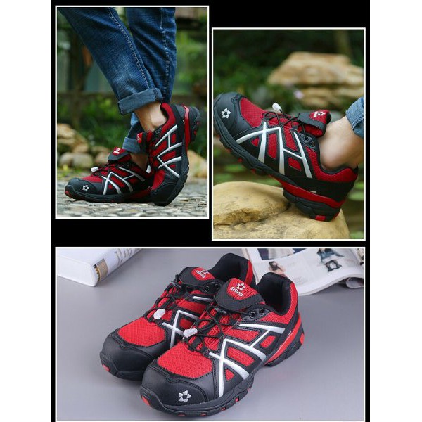 TERBARU sepatu safety import aolang garis merah