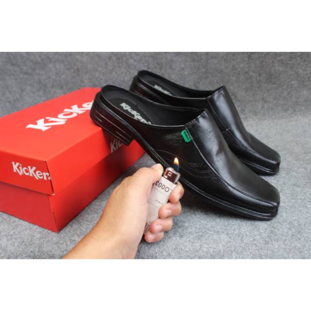 SEPATU PANTOFEL PRIA KICKERS KULIT SAPI ASLI