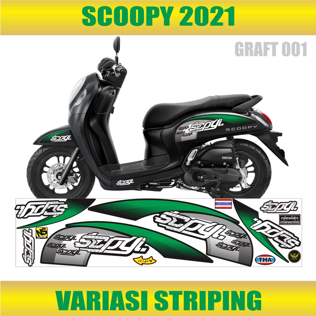 COD VARIASI STICKER SCOOPY 2021 - LIS POLET VARIASI MOTOR HONDA SCOOPY 2021 VARIASI