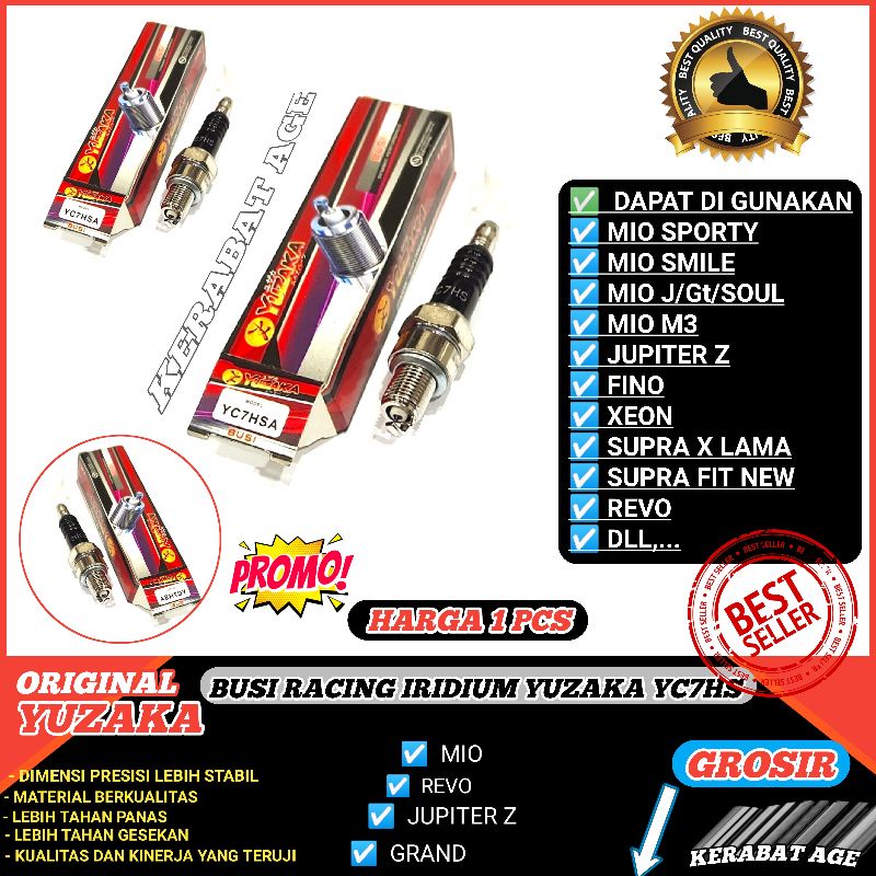 BUSI RACING IRIDIUM MIO XRIDE NOUVO JUPITER VEGA ORIGINAL YC7HSA