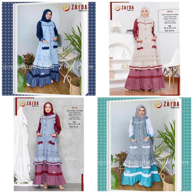 Gamis Zayda Terbaru/Zayda Zg76/Gamis Pesta/Gamis Muslimah
