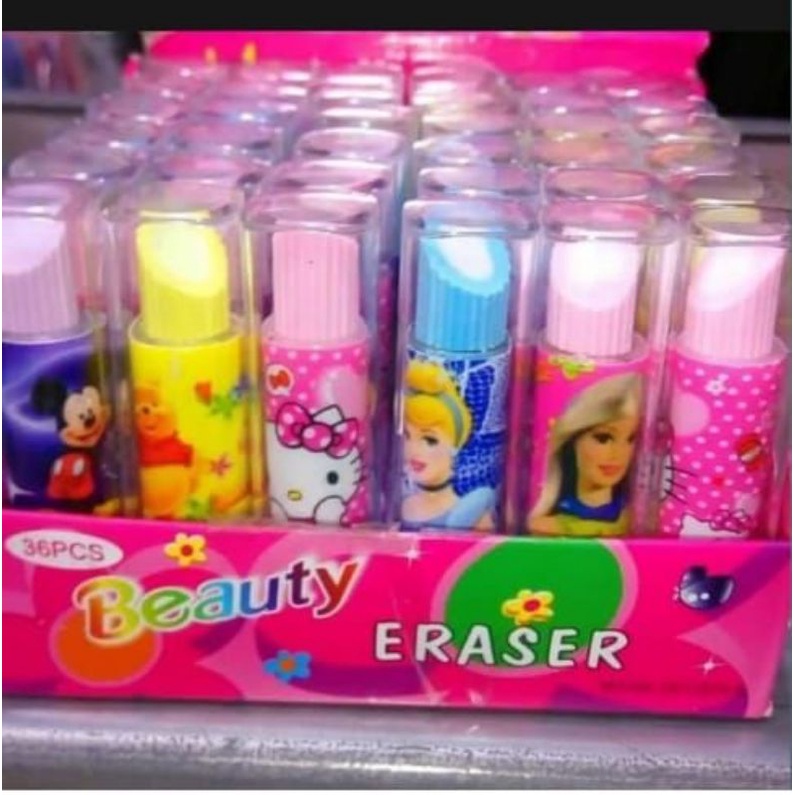 

6pcs Penghapus Bentuk Lipstik karakter