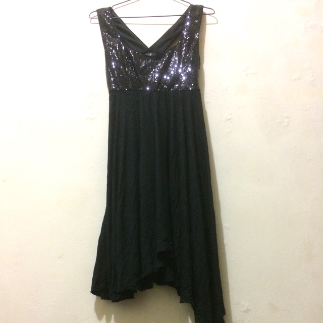 black bling dress