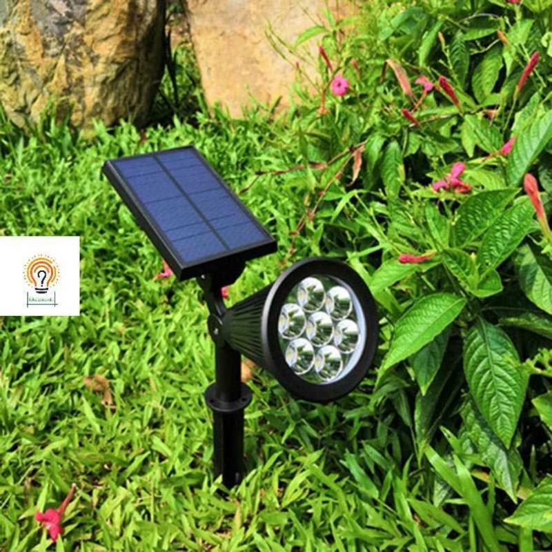 Lampu Taman Solar Tancap 7 LED  Sorot Tenaga Surya Sensor Matahari