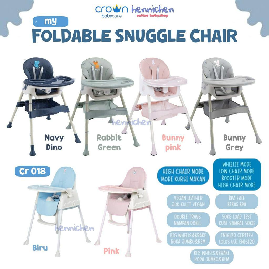 CROWN BABY CARE CR018 MY SNUGGLE CHAIR CR228 MY FOLDABLE SNUGGLE CHAIR 15IN1 KURSI MAKAN BAYI DAPAT DILIPAT