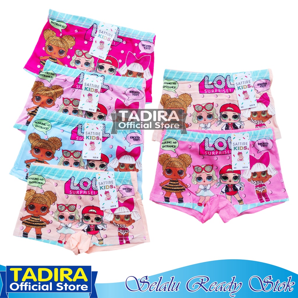 12 Pcs Celana Boxer Anak Perempuan Gambar Kartun Celana Dalam Anak Cewek Karakter Lucu TADIRA Store