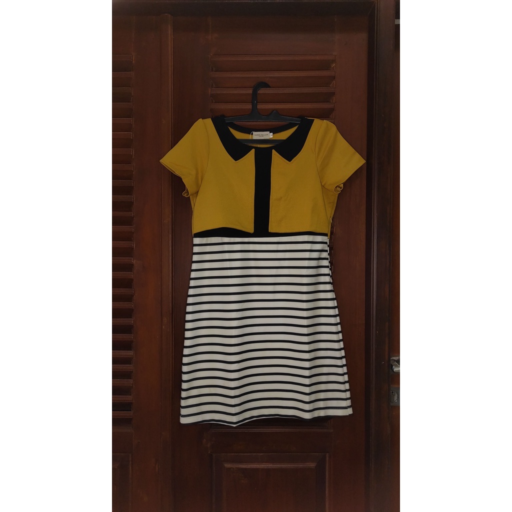 DRESS PRELOVED BRANDED (KAREN MILLEN UK.S SUPER STRETCH BIG CUTTING) SUPER MURAH [SIMBAPRELOVED]