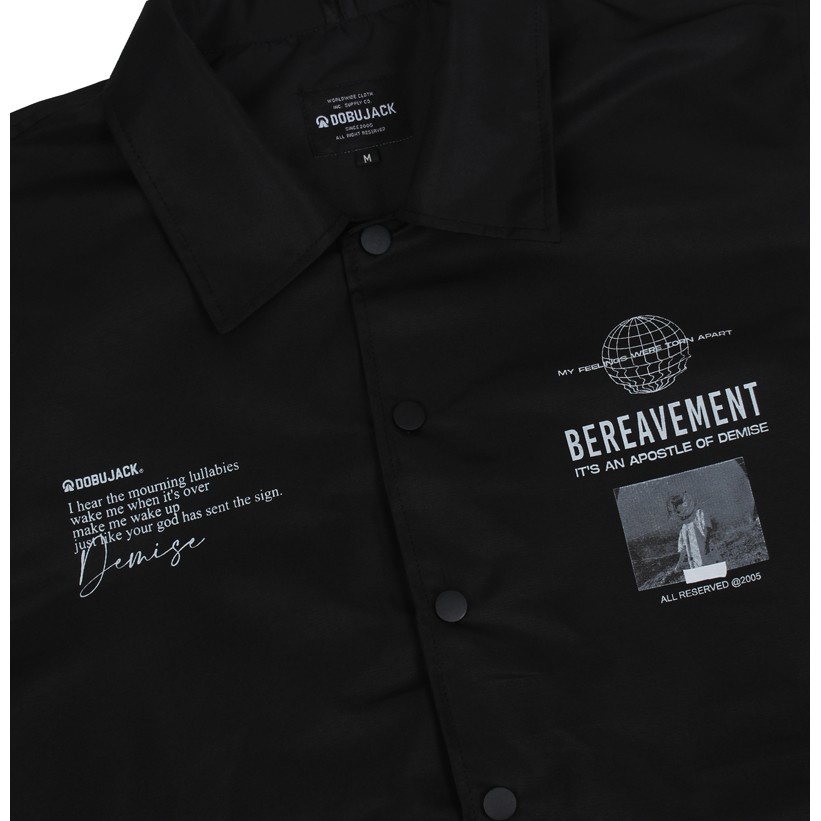 Jaket Coach Bereavement Jacket Coach Pria - Co Nf Black | Jaket Parasut | Coach Smith jacket