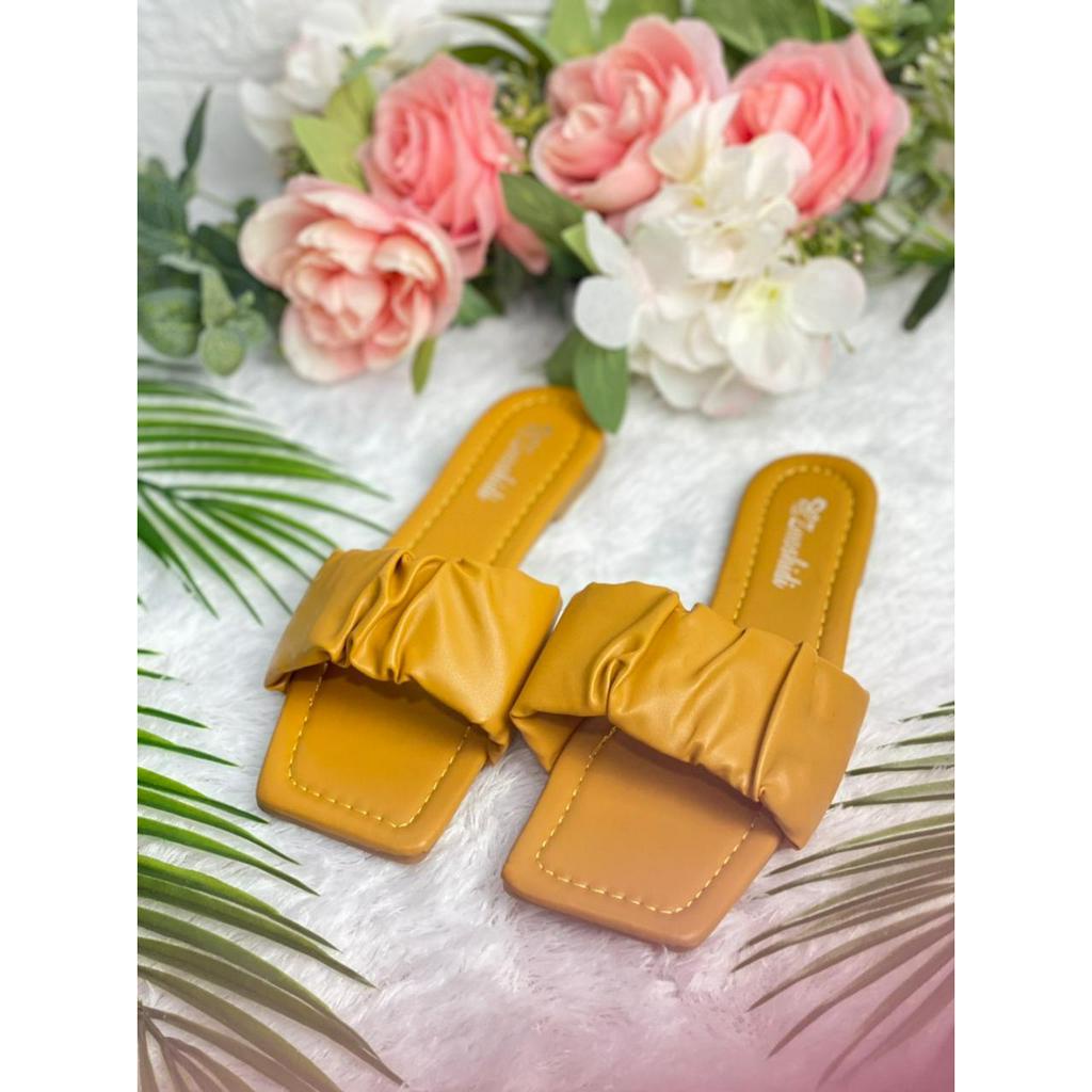 B1 IMPORT Sandal Wanita Selop Kokop Teplek Kerut Wanita Ukuran 35-40