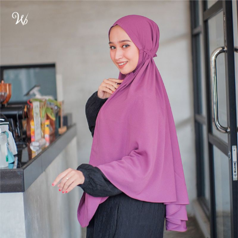 Khimar Maryam Tali Jumbo Jilbab Syari XXL Wolfis Hijab KhimarMaryamXXL