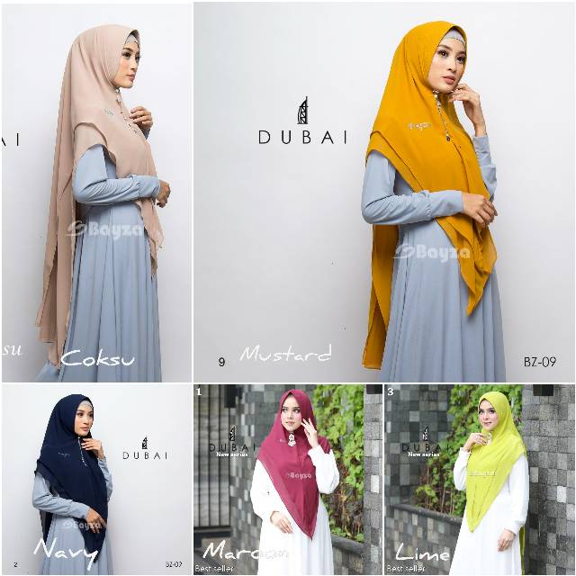 CLEARANCE SALE !!! Khimar Dubai ORIGINAL BAYZA HIJAB-2