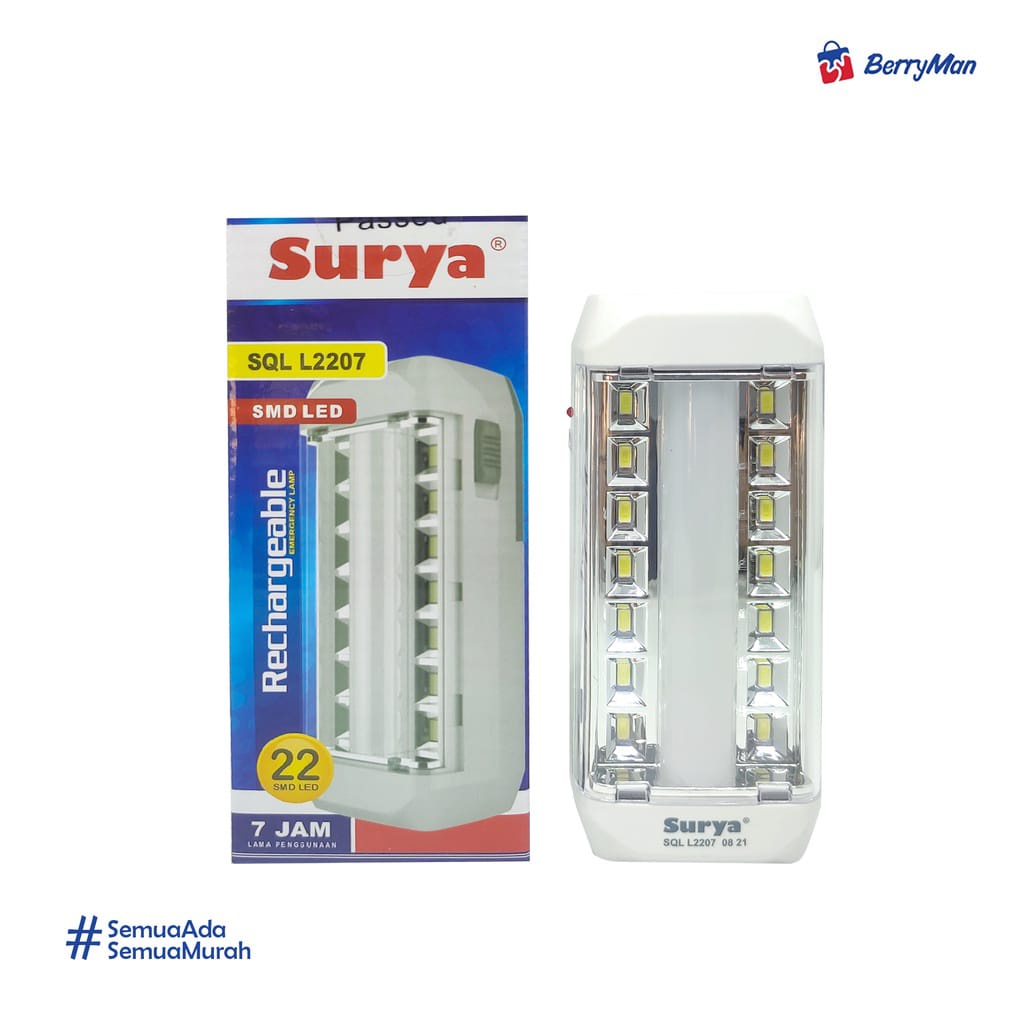 LAMPU EMERGENCY - LAMPU DARURAT SURYA - GROSIR PERABOTAN GEMPOL