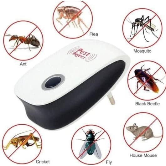 Alat Pengusir Nyamuk Tikus Kecoa Lalat Pest Reject Perangkap Jebakan Ultrasonic Repeller [PM]