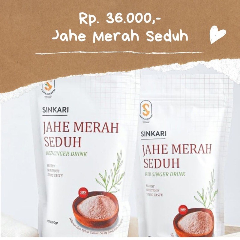 

sinkari jahe merah seduh