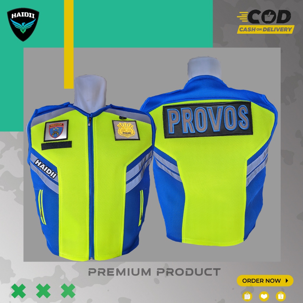 Rompi Provos Polisi / Rompi Doublemest / Rompi Biru Stabilo