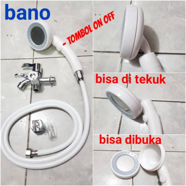 Paket shower mandi bano on off + kran cabang PROMO TERMURAH