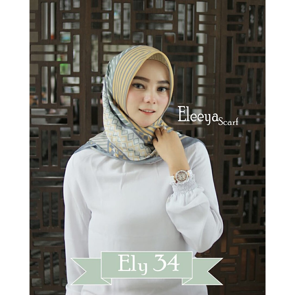 HIJAB SEGIEMPAT MOTIF ELY 34 ||  Eleeya Scarf