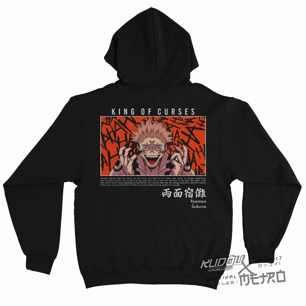 Hoodie Sukuna King Curses Anime Jujutsu Kaisen Manga Premium
