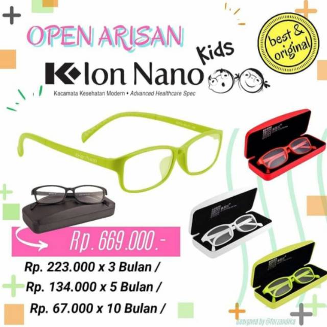 K Ion Nano Kids Kacamata Kesehatan Anak Asli Ori