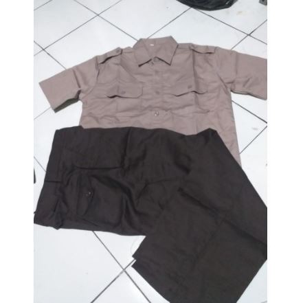 BAJU SERAGAM PDH SECURITY SERAGAM SATPAM COKLAT TERABARU