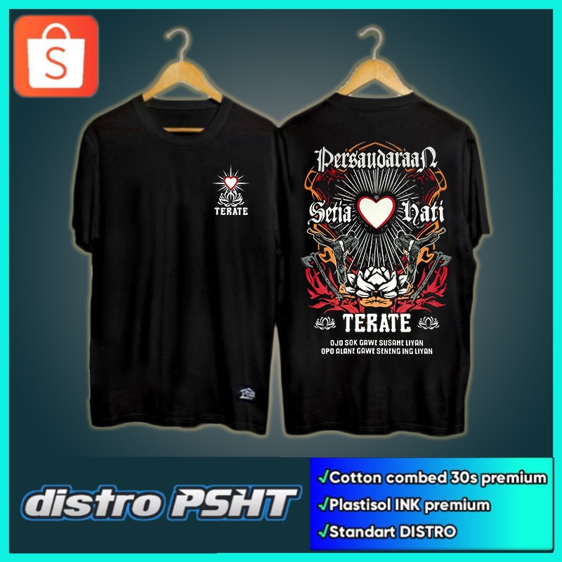 [COD] KAOS PSHT TENDANGAN T KEREN PREMIUM DISTRO (KODE A1) Hitam / Putih