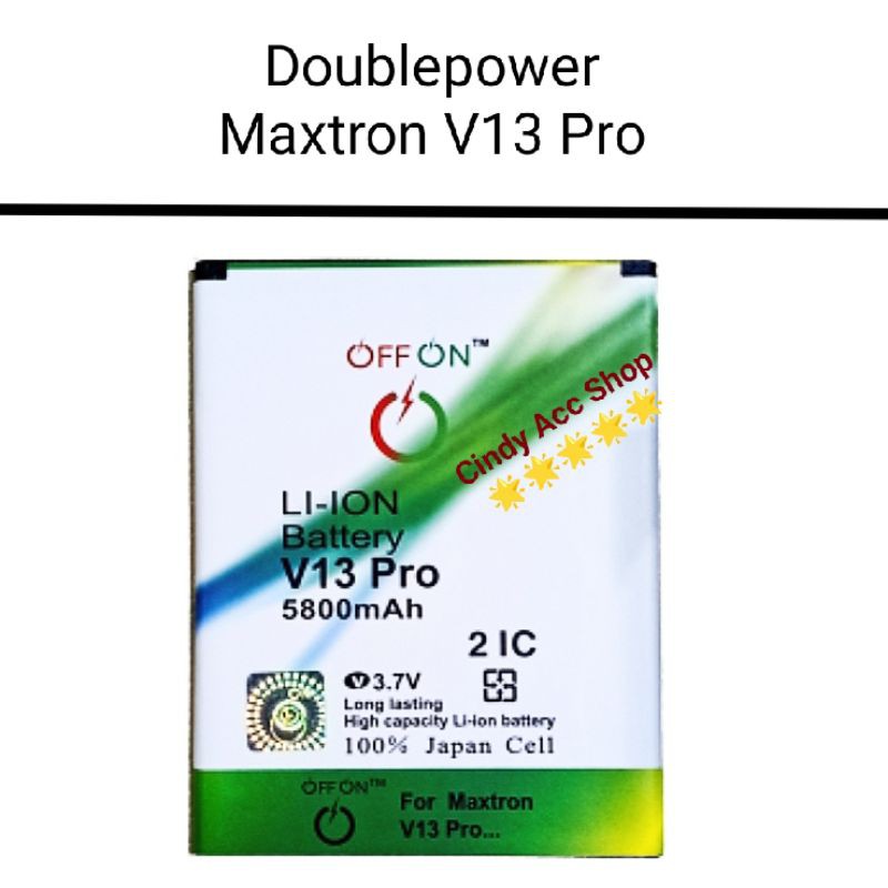 Baterai Batre Doublepower Maxtron V13 Pro Double Power Battery