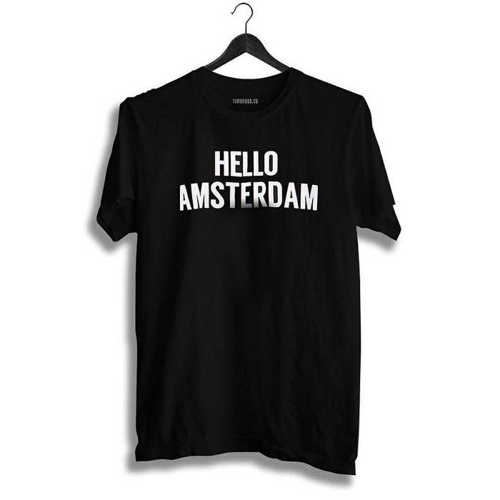 Kaos Tshirt Baju Combed 30S Distro Hello Amsterdam