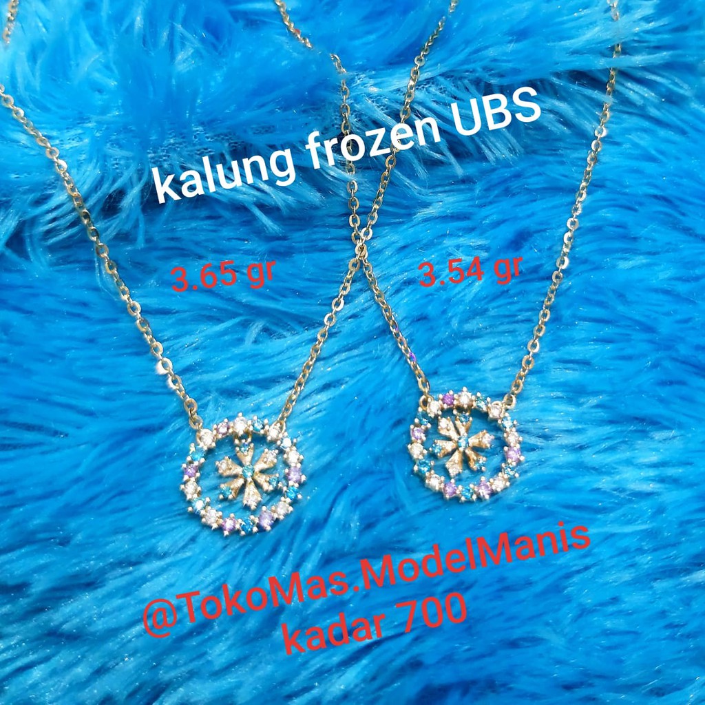 UBS DISNEY - Kalung frozen emas kuning kadar 700%