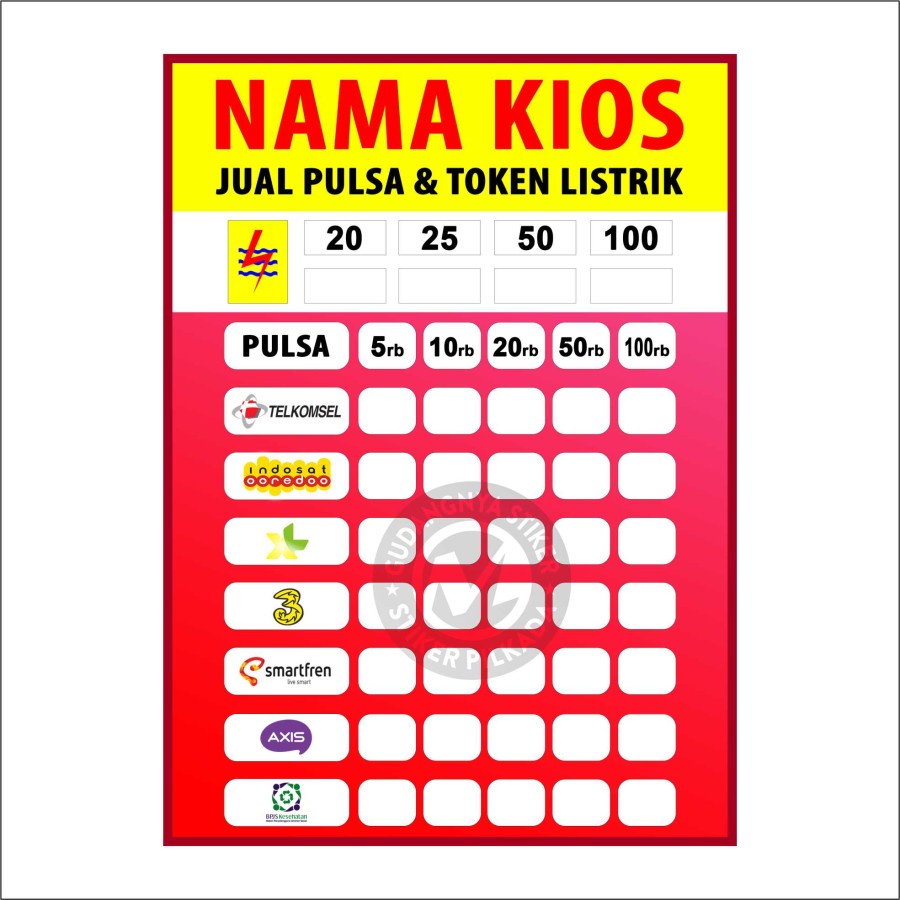 

STIKER VINYL; DAFTAR HARGA PUL5A DLL (CUSTOM NAMA TULIS DI CATATAN/CHAT)