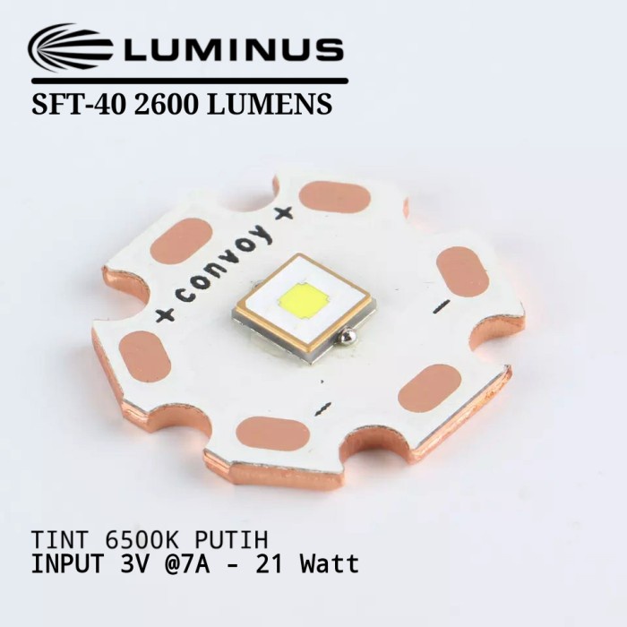LUMINUS SFT-40 SFT40 LED EMITTER TEMBAGA DTP COPPER 20MM PUTIH WHITE