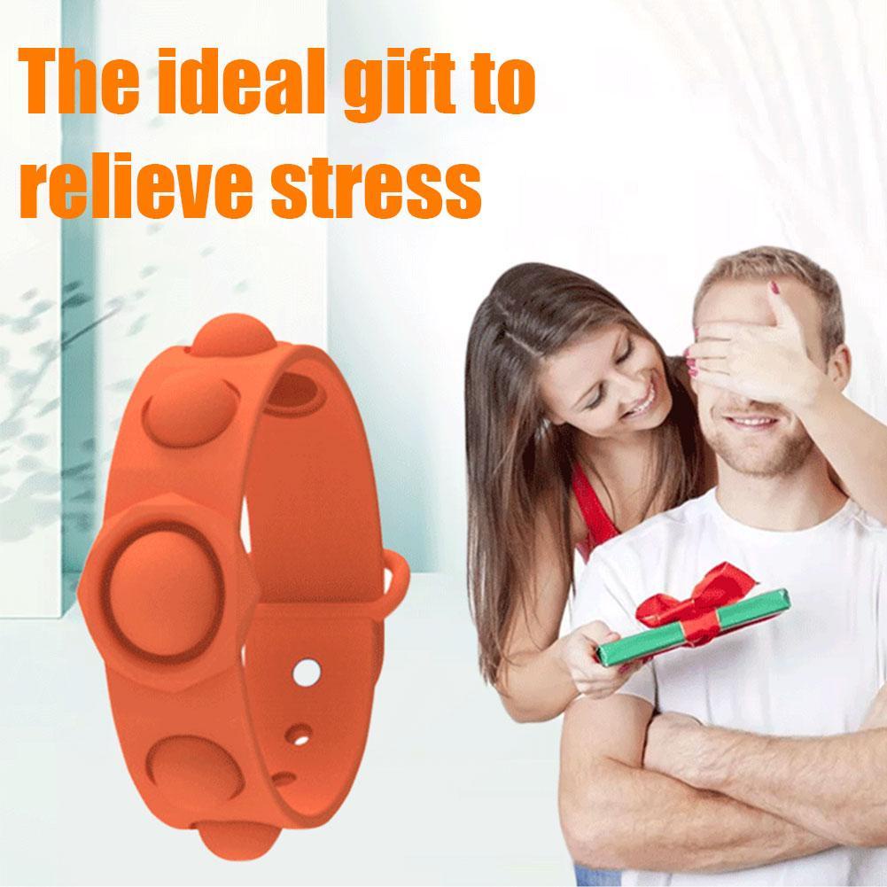 Pop It Fidget Toy Soft Silicone Decompression Bracelet Gifts Antistress Bubble Wristband Stress Relief Toy