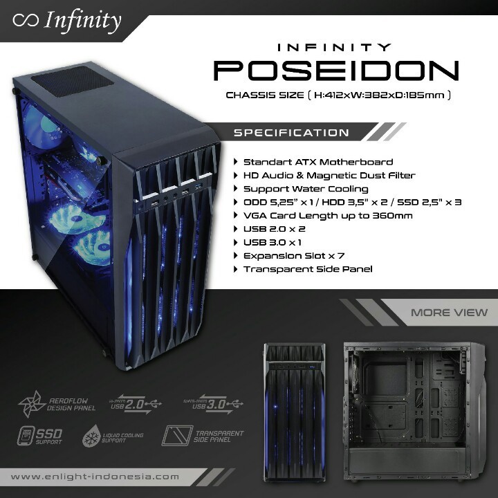 CASING INIFINITY POSEIDON - TANPA FAN